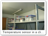 Temperature sensor in a climatic room
