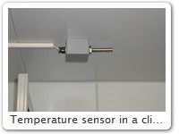 Temperature sensor in a climatic room, detail
