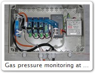 Gas pressure monitoring at Interlabor Belp AG
On the left there is the 2-channel "Repeater Power Supply" for transmitting the 20mA analog signal from the
hydrogen EX Zone to the safe area; 4xAC2, DIN rail ethernet switch and power supply
